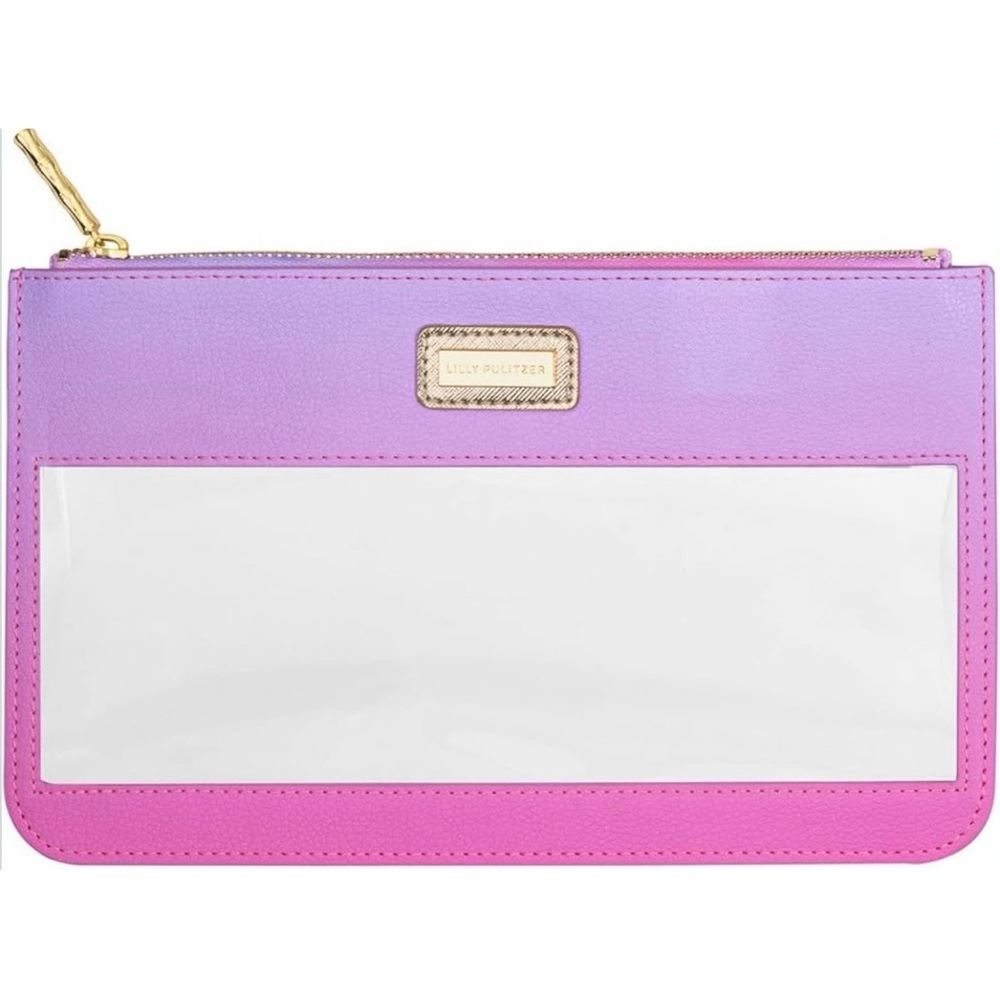NWT Lilly Pulitzer Pink and Purple Women's Pencil Case Pouch